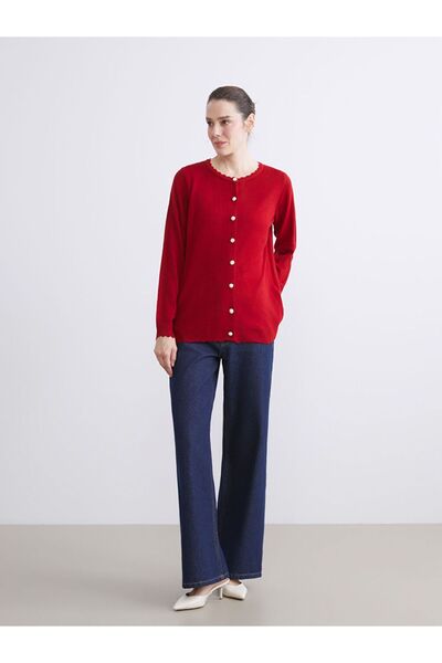 LC Waikiki Lcw Grace Crew Neck Women's Knitwear Cardigan