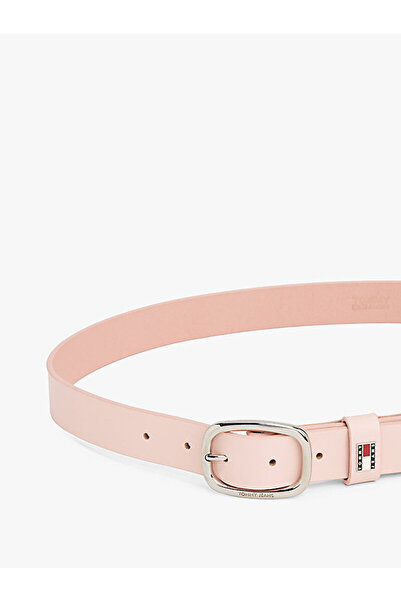Tommy Hilfiger Oval Buckle Debossed Logo Leather Belt