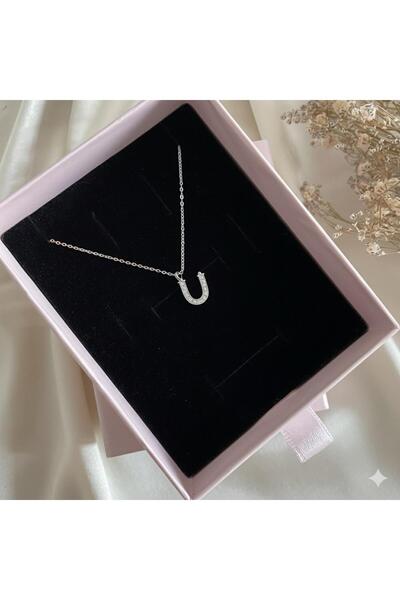 Lovera Jewellery 925 Ayar Gümüş Ü Harfli Harf Kadın Kolye | Zarif Hediyelik T...