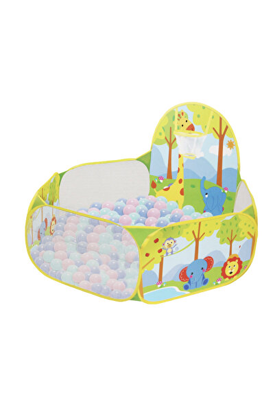 Krista Piscină cu girafe, 100 de mingi și coș de baschet