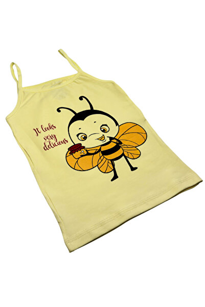 TOLIN Girl's 3-Pack Thin Strap Cotton L Stretch Fabric B Printed Undershirt 1425