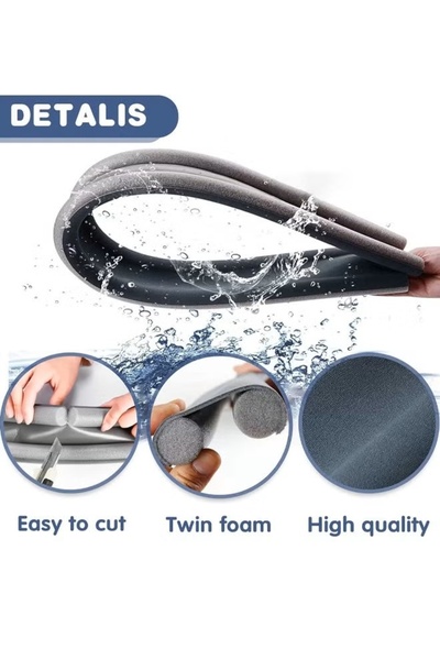 Generic 1Pc Door Foam Seal Strip 96cm Door Draft Stopper Under Door Seal Door Draft Blocker Sweep-Grey