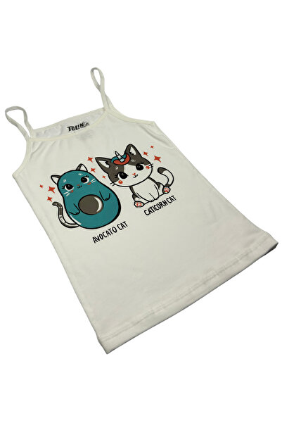 TOLIN Girl's 3-Pack Thin Strap Cotton L Stretch Fabric B Printed Undershirt 1425