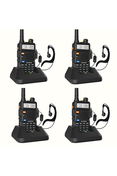 BAOFENG 4pcs UV-5R Walkie Talkies, Two Way Radios, Dual Band Handheld Transceiver, Long Range, LED