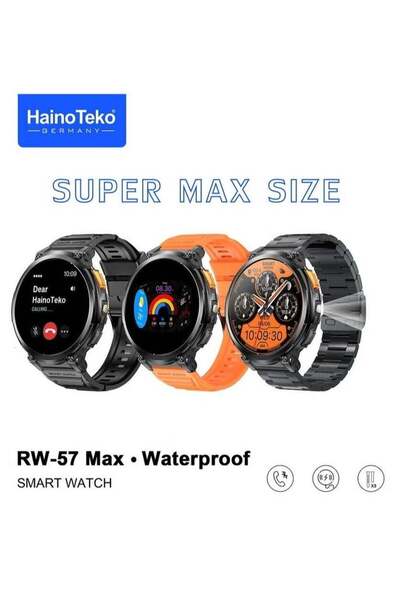 HAINOTEKO Haino Teko RW-57 Max Smartwatch for Men - Large AMOLED, IP68 Waterproof, Built-in Flashlight