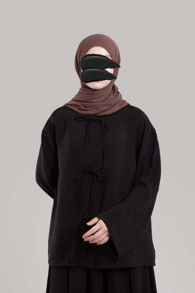 Emare Tie-Up Modal Blouse