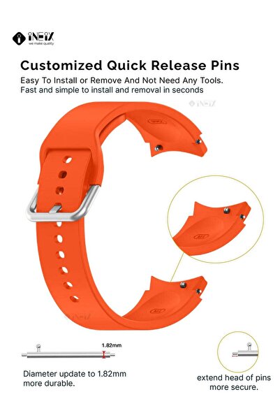 ineix Silicone Replacement Strap For Samsung Watch 4 Classic 4246 mm