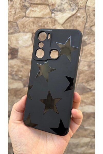 Vip Case Infinix Hot 20I Compatible Star Patterned Silicone Shock-Absorbing Rubber Case 277