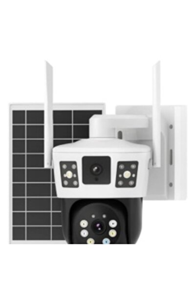 OEM 4G/LTE IP camera with solar panel, 3 MP, dual lens, color night vision, PTZ, Wi-Fi and PIR