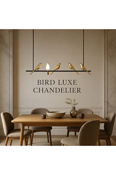 qwell Golden Birds Chandelier