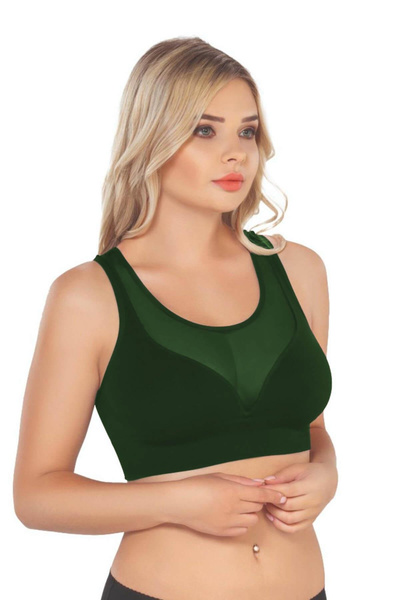 diletrend Green emay 4028 seamless tulle gathered bustier