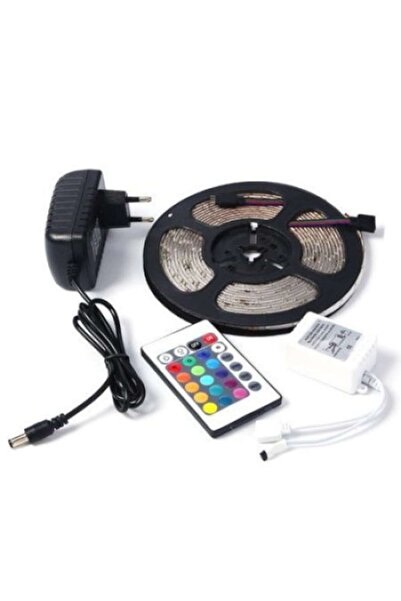 Sagrera Set Bandă LED Flexibilă cu Telecomandă, Adaptor și Alimentator, 5 Metri, Interior/Exterior, Model D420