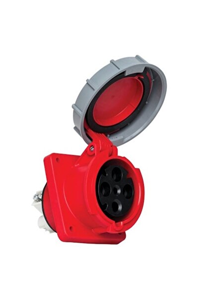 METE Priză trifazată încastrată în unghi cu 4 poli 63A 3P+T 6h CEE 380V IP67 ...