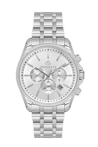 Bigotti Men's Wristwatch Esbg.B.10691-6 Metal Band 42 mm Case Diameter