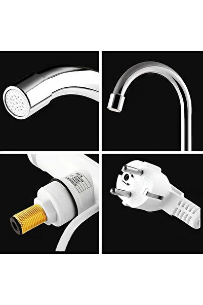 OEM Instant electric hot water faucet with LED display, max 60°C, white