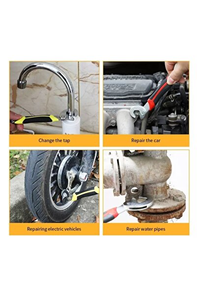 OEM Set of 2 multifunctional universal hook-type wrenches, durable metal, 9-32 mm, AVX-AG476A