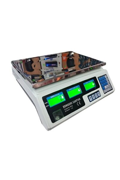 OEM Cântar electronic 40 kg cu baterie și placă din oțel inoxidabil + Inel lu...