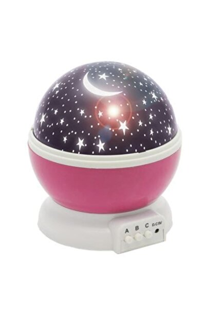 OEM Night Light BTG-090 with 360° Rotating Star Projector - White/Pink