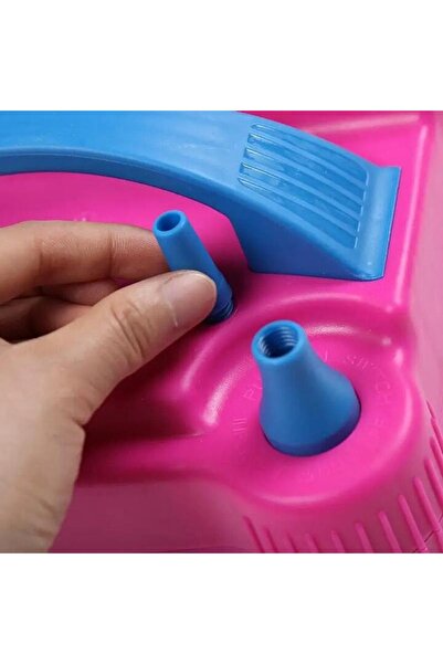 Boxely Balloon Inflator Pump 700W, Plug-Powered, 4 Nozzles, Inflates 2 Balloons Simultaneously, Pink