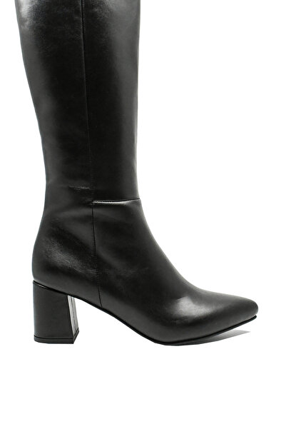 Dogati Dogati women's boots, high heeled, black, made of genuine leather MIR 0404