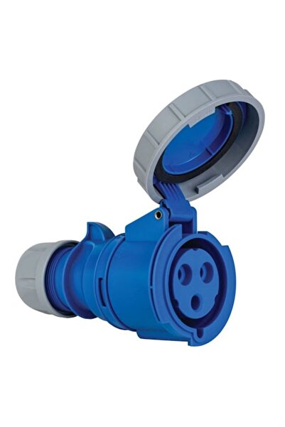 PCE Priză industrială monofazată mobilă cu 3 poli 2P+T 32A 6h 230V albastră IP67