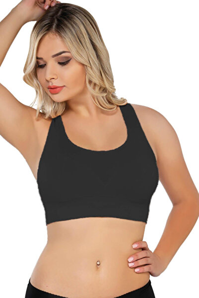 Sepetiva Black emay 4027 seamless tulle padded gathered bustier