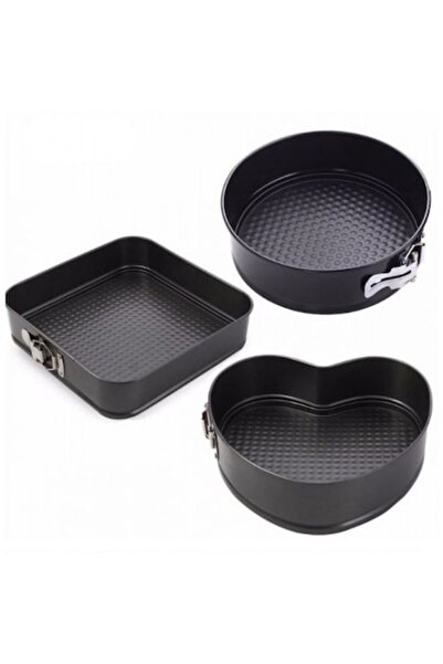 FORHOUSE Set of 3 cake tins, cake, removable base 20, 22, 24