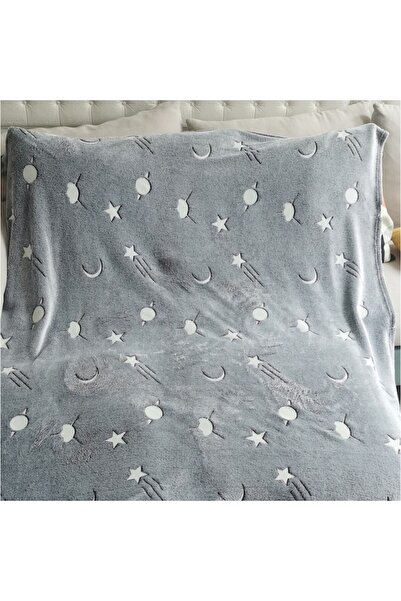OEM Double-sided Blanket, Faux Fur, Phosphorescent, 120x150 cm, Gray