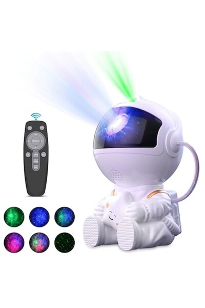 OEM Lampă de veghe pentru copii, Astronaut, Rotație 360°, Alb