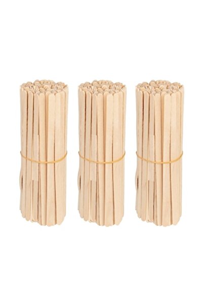 ACTIVESHOP Set de 100 de spatule de ceară, Activeshop, lemn, maro