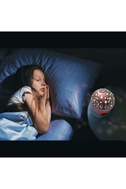 OEM Night Light BTG-090 with 360° Rotating Star Projector - White/Pink
