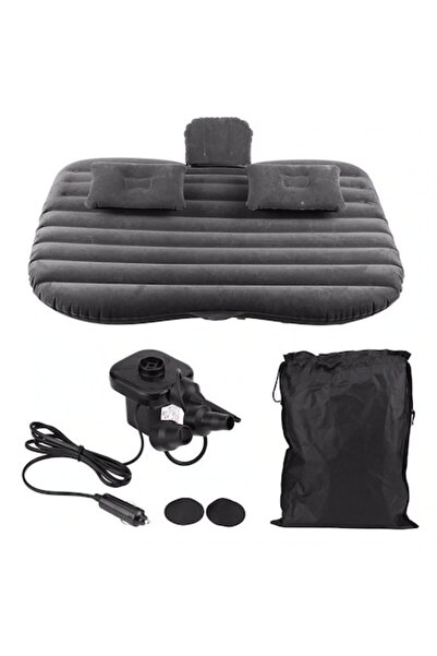 OEM Saltea auto gonflabilă cu 2 perne și pompă de 12V - Neagră