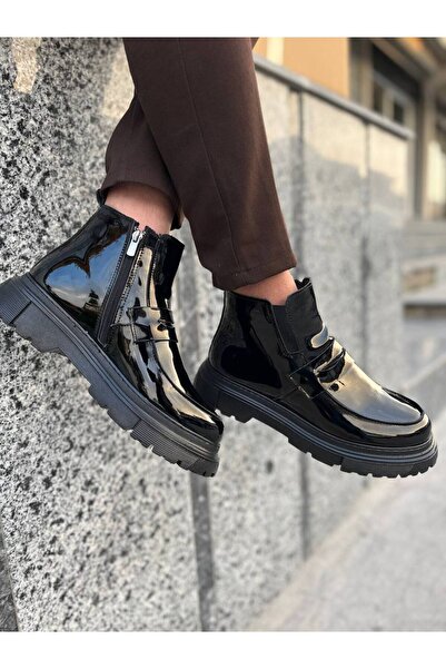 BESKAR Ανδρικές μπότες καθημερινής χρήσης KB K1 Kuback Charcoal λουστρίνι