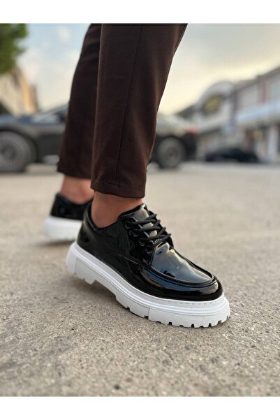 BESKAR Kb X6 Kuback Black Patent Leather Casual Men's Shoes