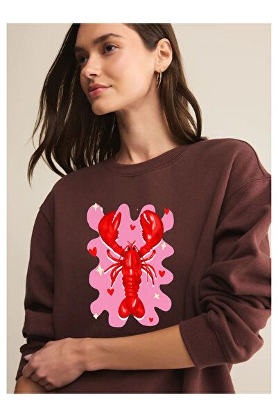 Tubinyoo سترة بياقة دائرية من نوع Hearted Lobster مطبوع 3 Thread