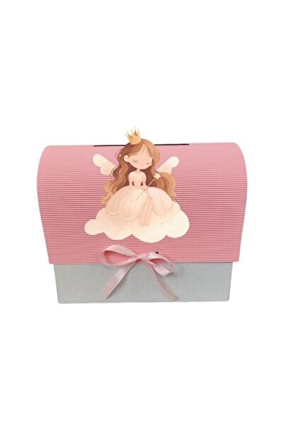 OEM Cutie cadou pentru botez, 34x30x17 cm, roz, zână