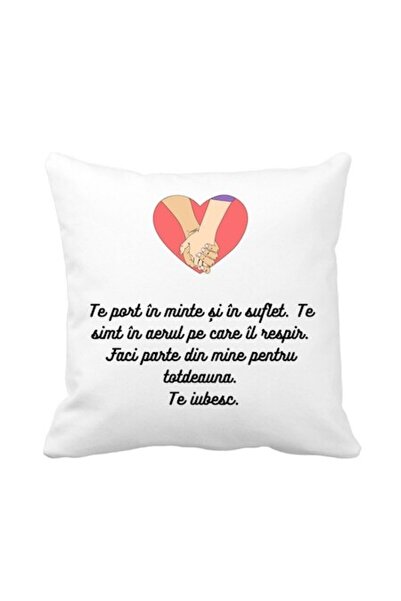 OEM Pernă cu mesaj pentru persoana iubită, 40x40 cm