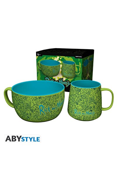 ABYstyle RICK AND MORTY - Breakfast Set Mug + Bowl - Pattern - Kahvaltı Seti - BS0038
