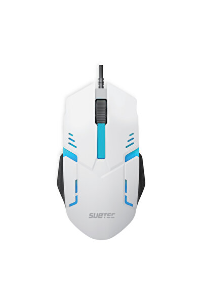 SUBTEC GM-105P Led Işıklı Oyuncu Beyaz Mouse - STM001