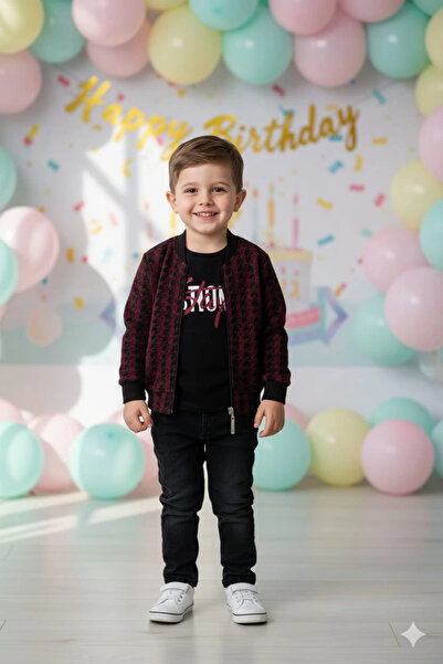 Bontino Σετ 3 τεμαχίων για αγόρια: Ζακέτα, μπλουζάκι και τζιν παντελόνι