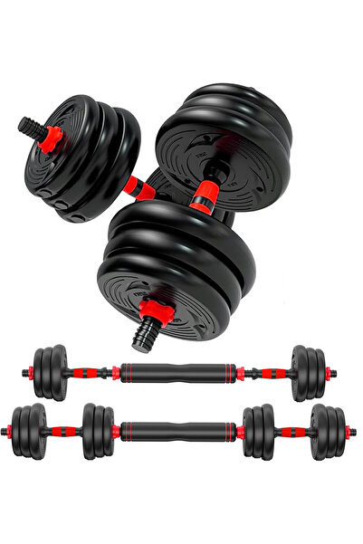 Lichico 4 in 1 Adjustable 30KG Dumbbells Set with Connector Set Free Weight for Men Women Pair Equipment