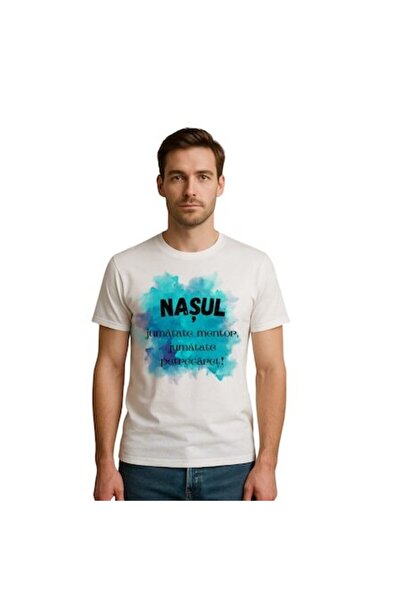 OEM Custom white T-shirt 'Nasul' — half mentor, half partygoer! Size 2XL
