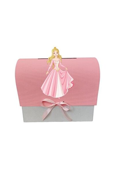 OEM Cutie cadou pentru botez, 34x30x17 cm, roz, prințesă