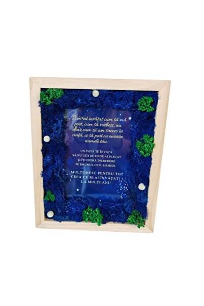 OEM Frame with lichens, message for dad, 20x25 cm