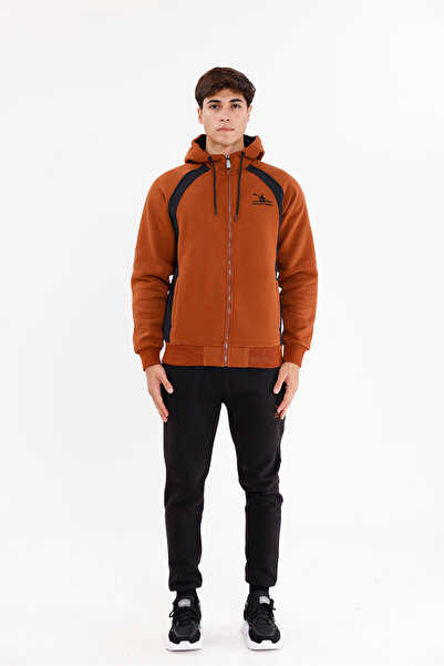 Rowinger Two Piece Sports Tracksuit Set with Side Panel Detail Zippered Hoode...