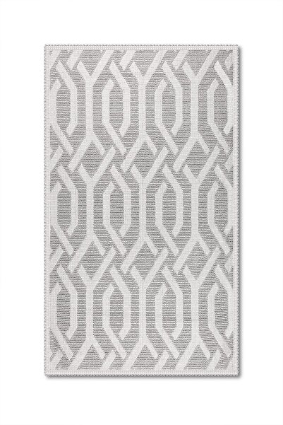 Bluenity Lyon Natural Cotton 2-Piece Bath Mat & Rug Set 60X100 50X60 Stone