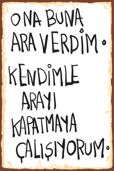 Hayal Poster Duvar Yazıları 3lü set Retro Ahşap Poster 20x30