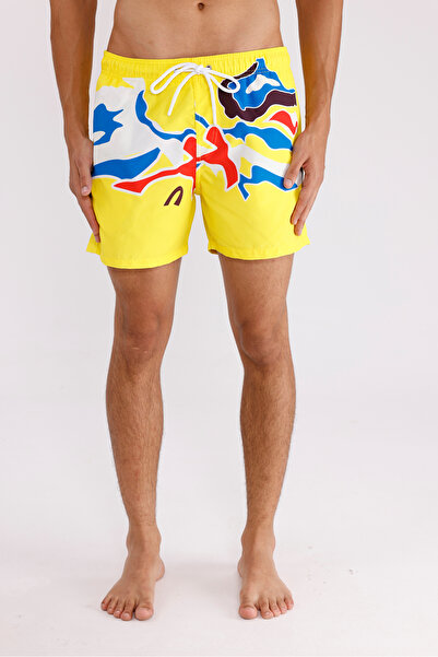 Rowinger Digital Pattern Abstract Printed Elastic Waist Adjustable Lace-Up Tw...