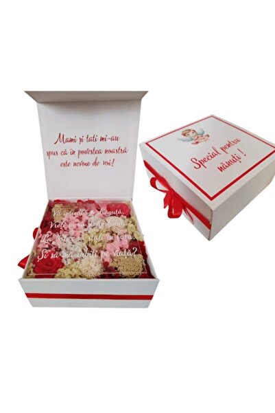 OEM Set de mulțumiri pentru nași — placă acrilică cu flori uscate și criogenizate