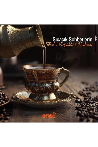 EZEL Slightly Roasted Turkish Coffee Bean 500Gr – Zipper Packaging